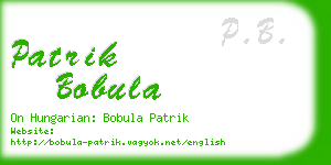 patrik bobula business card